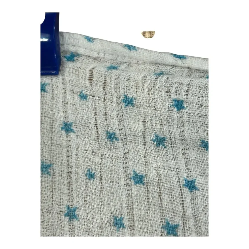 Aden & Anais Tiny Blue Stars Cotton Muslin Swaddle Baby Blanket